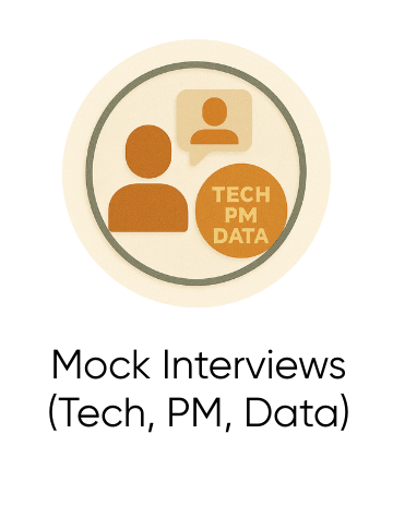 Mock Interviews (Tech, PM, Data)